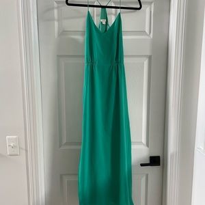 J. Crew Womens kelly green maxi dress sz 0